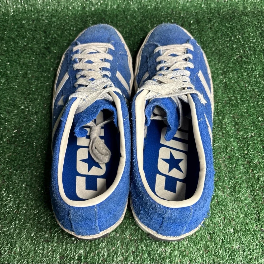 Converse One Star Pro‎ Shoes Mens 9.5 Blue Suede Low Comfort Casual Sneakers - Picture 5 of 12